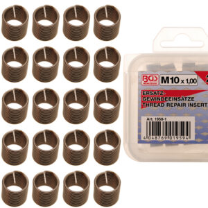 Tartalék menetes betétek | M10 x 1,0 mm | 25 darabos