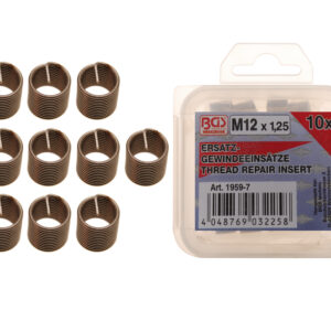 Tartalék menetes betétek | M12 x 1,25 mm | 10 darabos
