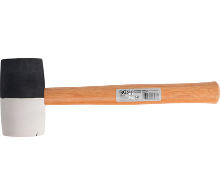 Gumikalapács | Hickory nyél | fekete-fehér fej - Image 2