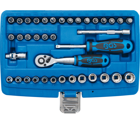 Dugókulcskészlet, Gear Lock | 6,3 mm (1/4") | 39 darabos