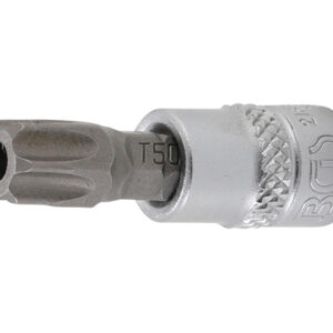 Behajtófej | 6,3 mm (1/4") | T-profil (Torx) T50 furattal