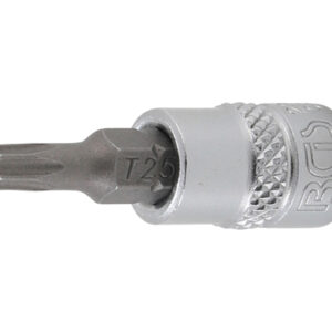 Behajtófej | 6,3 mm (1/4") | T-profil (Torx) T25 furattal