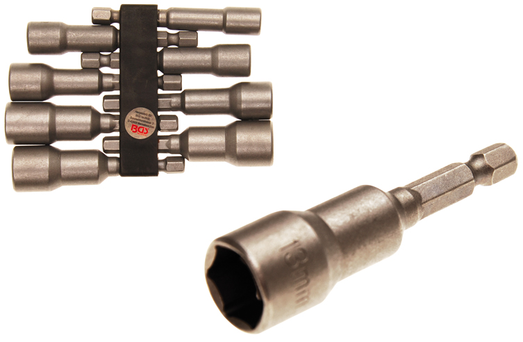 Dugókulcskészlet, hatszögletű | 1/4" | Mágneses | 6 - 13 mm | 8 darabos - Image 2