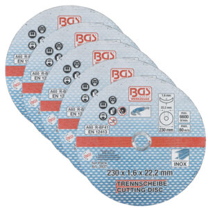 Vágókorongok rozsdamentes acélhoz | Ø 230 x 1,6 x 22,2 mm | 5 darabos