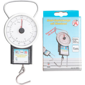 Poggyászmérleg mérőszalaggal | max. 32 kg