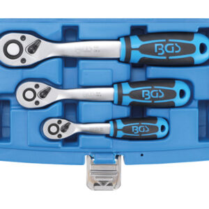 Racsnis kulcs készlet | finomfogazású | 1/4", 3/8", 1/2" | 3 darabos