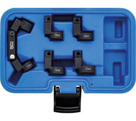 Cső- és vezetékkulcs készlet | flexibilis | 5 cserélhető fej | 3/8" | 11 - 17 mm