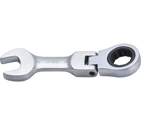 Racsnis csillag-villáskulcs | rövid | hajlítható | 16 mm