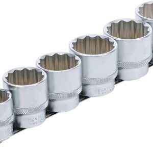 Dugókulcskészlet, tizenkétszögletű | 1/2" | 24 - 38 mm | 6 darabos