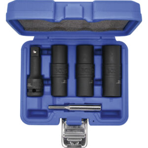Speciális levegős, kétoldalas dugókulcskészlet sérült és normál fejekhez | 17 - 19 - 21 mm | 1/2" | 3 darabos