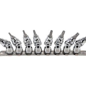Kardáncsukló-behajtófej készlet | 6,3 mm (1/4") | T-profil (Torx) T8 - T40 | 8 darabos