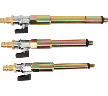 Sűrítettlevegő-adapter készlet izzógyertya-furatokhoz | M8 x 1,0, M10 x 1,0, M10 x 1,25 | 3 darabos