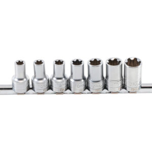 Dugókulcskészlet, T-profil Plus (Torx Plus) | 10 mm (3/8") | 10EP - 20EP | 7 darabos